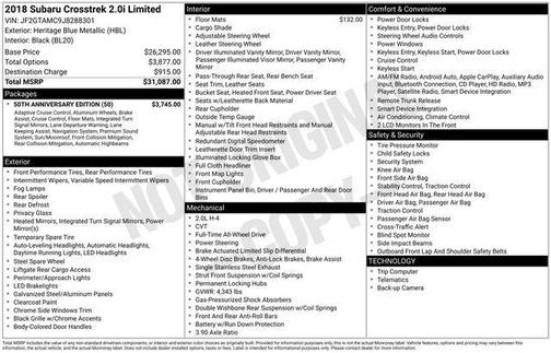 2018 Subaru Crosstrek 2.0i Limited