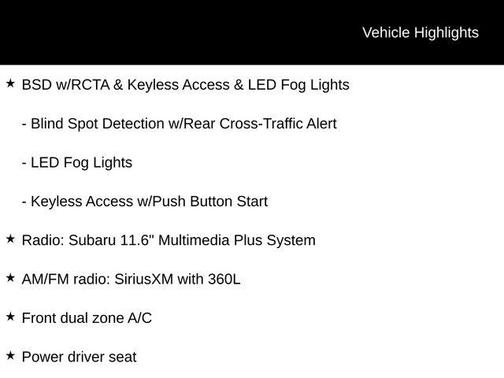 Crystal Black Silica 2025 Subaru Legacy Premium