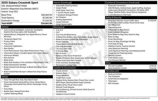 2025 Subaru Crosstrek Sport
