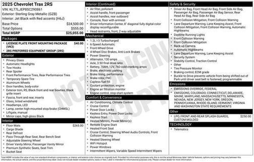 2025 Chevrolet Trax 2RS