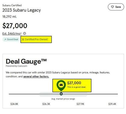 2023 Subaru Legacy 
