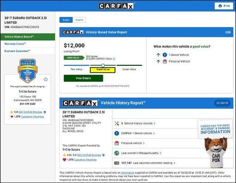 2017 Subaru Outback 2.5i Limited