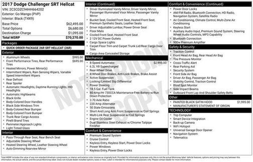 2017 Dodge Challenger SRT Hellcat