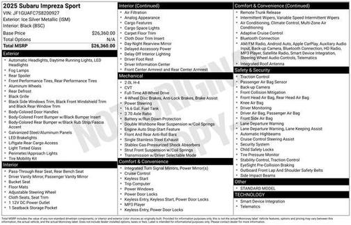 2025 Subaru Impreza Sport