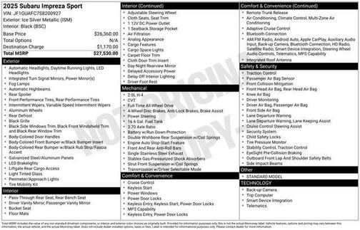 2025 Subaru Impreza Sport