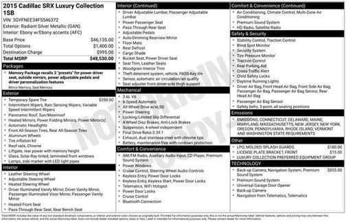 2015 Cadillac SRX Luxury Collection