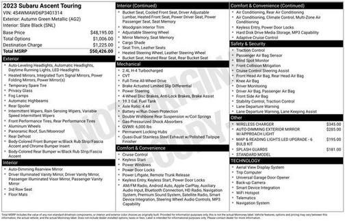 2023 Subaru Ascent Touring 7-Passenger