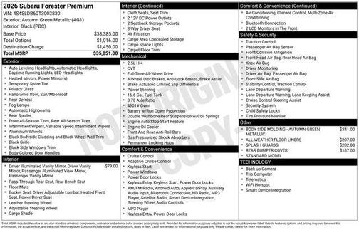 2026 Subaru Forester Premium