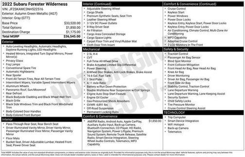 2022 Subaru Forester Wilderness