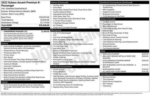 2022 Subaru Ascent Premium 8-Passenger