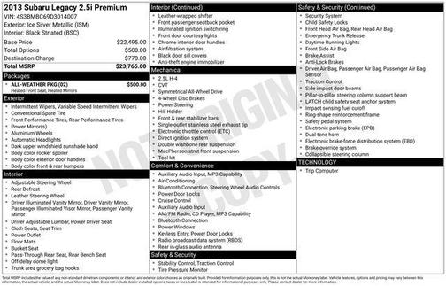 2013 Subaru Legacy 2.5i Premium