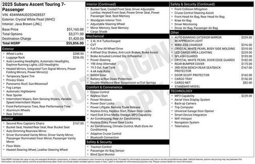 2025 Subaru Ascent Touring