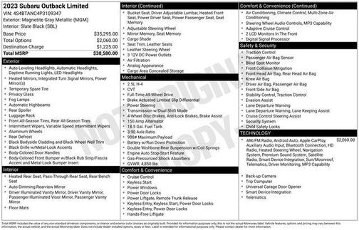 2023 Subaru Outback 2.5i Limited