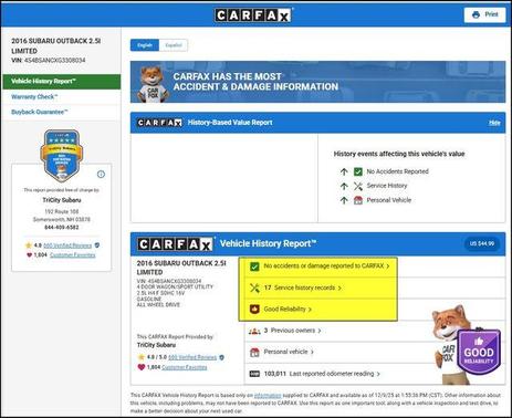 2016 Subaru Outback 2.5i Limited