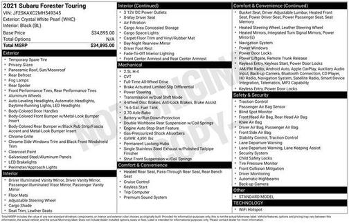 2021 Subaru Forester Touring