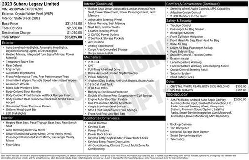 2023 Subaru Legacy 