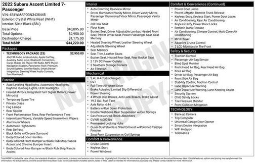2022 Subaru Ascent Limited 7-Passenger