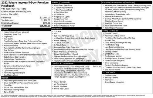 2022 Subaru Impreza Premium