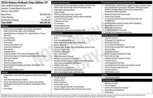 2024 Subaru Outback Onyx Edition XT
