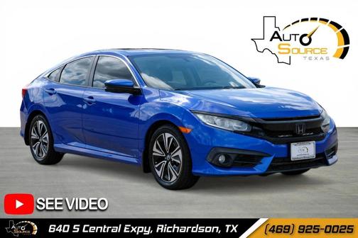 Cosmic Blue Metallic 2017 Honda Civic EX-T