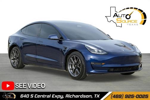 Deep Blue Metallic 2022 Tesla Model 3 Long Range