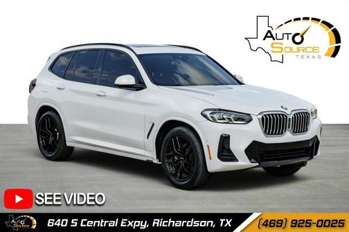 Alpine White 2022 BMW X3 sDrive30i