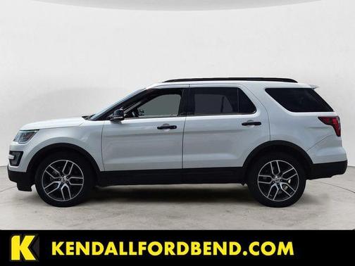 White Platinum Clearcoat Metallic 2017 Ford Explorer sport