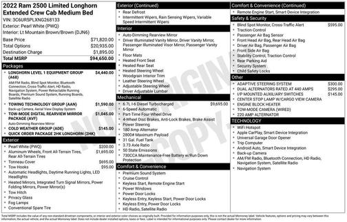 2022 RAM 2500 Longhorn