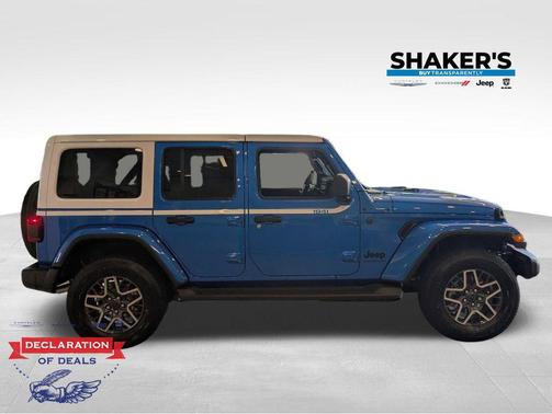 Hydro Blue Pearlcoat 2026 Jeep Wrangler 4-Door Sahara 4x4