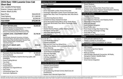 2026 RAM 1500 Laramie