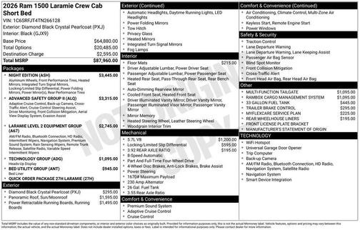 2026 RAM 1500 Laramie