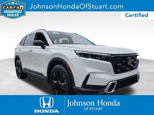 Platinum White Pearl 2025 Honda CR-V Hybrid Sport Touring AWD