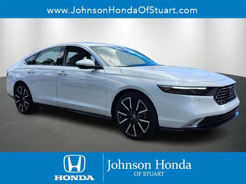 Platinum White Pearl 2026 Honda Accord Hybrid Touring