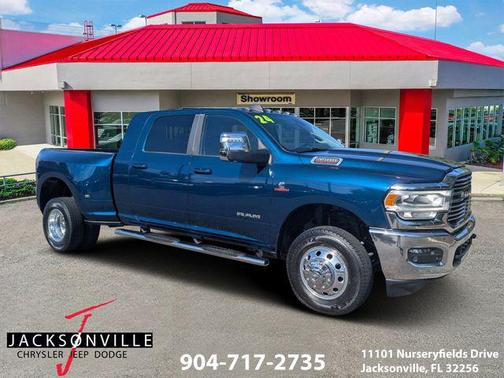 Patriot Blue Pearlcoat 2024 RAM 3500 Laramie Mega Cab 4x4 6'4' Box