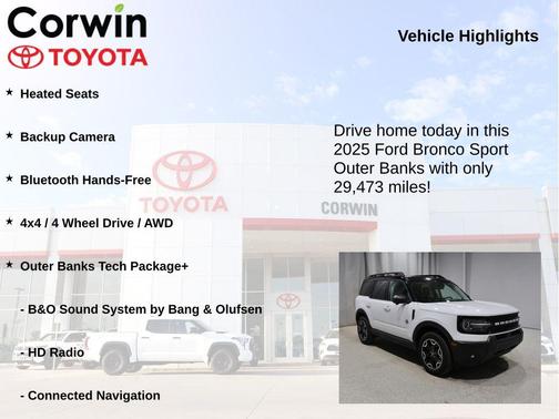 OXFORD WHITE 2025 Ford Bronco Sport Outer Banks