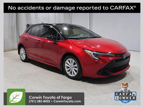 Finish Line Red/Midnight Black Metallic 2023 Toyota Corolla SE