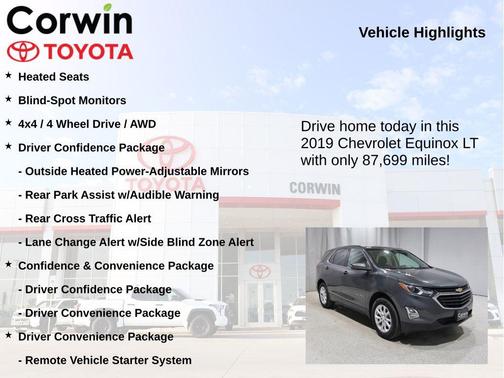 Nightfall Gray Metallic 2019 Chevrolet Equinox 1LT
