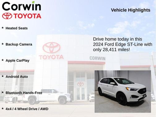 STAR WHITE 2024 Ford Edge ST Line