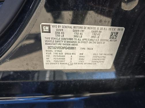 Onyx Black 2015 GMC Sierra 1500 SLT