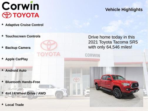 Barcelona Red Metallic 2021 Toyota Tacoma SR5