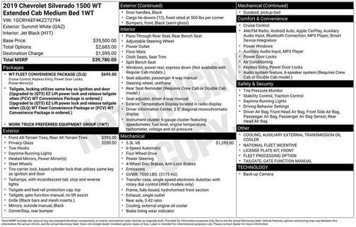 2019 Chevrolet Silverado 1500 WT
