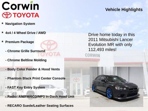 2011 Mitsubishi Lancer Evolution MR