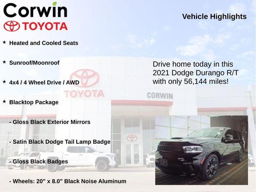 DB Black 2021 Dodge Durango R/T