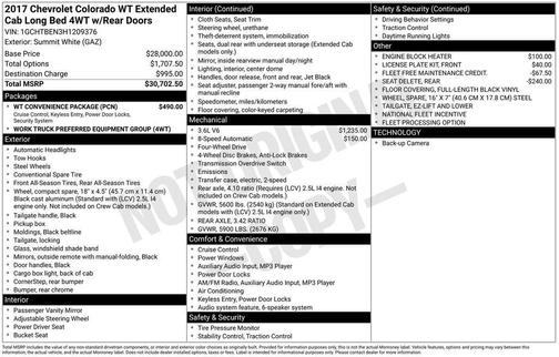 2017 Chevrolet Colorado WT