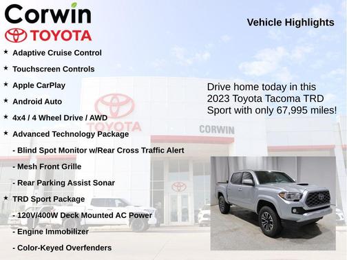 Celestial Silver Metallic 2023 Toyota Tacoma TRD Sport