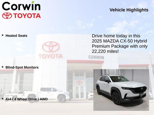 wind chill pearl 2025 Mazda CX-50 Hybrid Premium Package