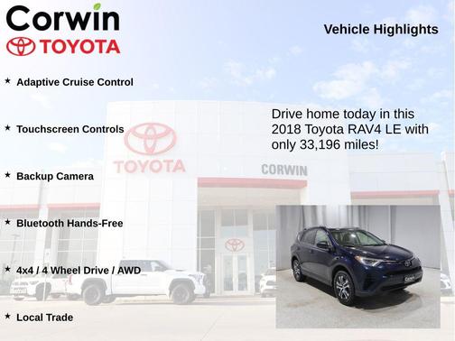 Galactic Aqua Mica 2018 Toyota RAV4 LE