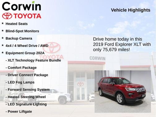 RUBY RED METALLIC TC 2019 Ford Explorer XLT