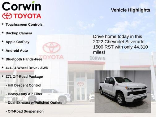 Summit White 2022 Chevrolet Silverado 1500 RST