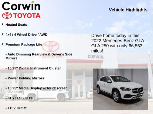 Polar White 2022 Mercedes-Benz GLA 250 4MATIC